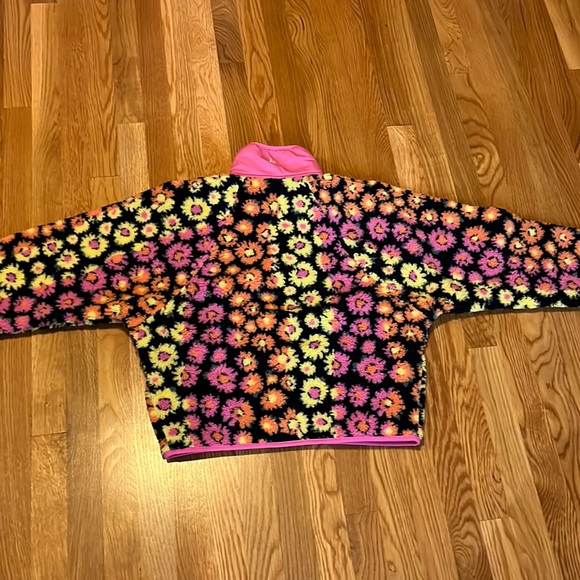 Free People Rocky Ridge Fleece Jacket Pink Daisy, size XS - Picture 12 of 14